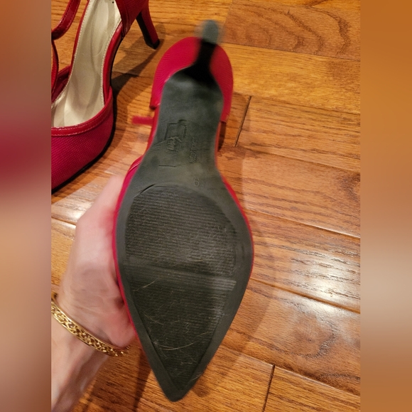 Red Patent strap 3" heels. - Picture 2 of 4